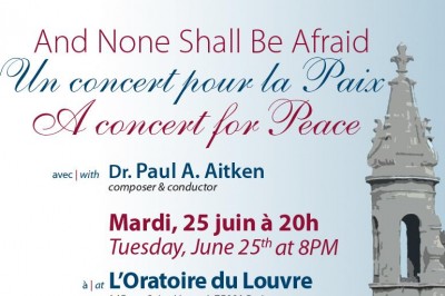 and None Shall Be Afraid...un Concert Pour La Paix  Paris 1er