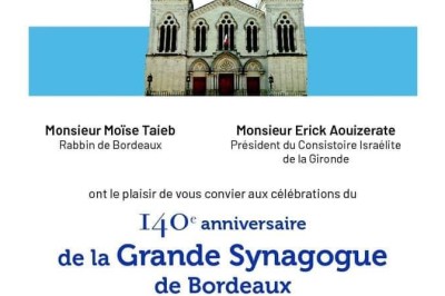 Soirée d'ouverture des 140 Ans De La Grande Synagogue à Bordeaux