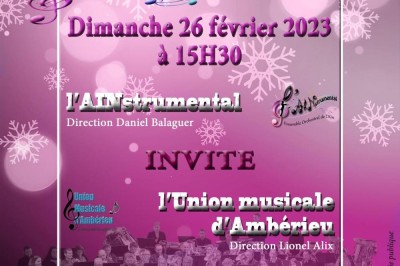 Concert de l'AINstrumental et de l'Union musicale d'Ambérieu en Bugey à Jujurieux