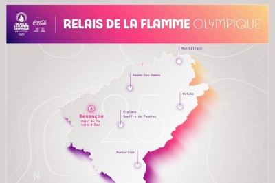 Parcours dans le Doubs de la Flamme Olympique 2024