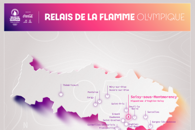 Parcours dans le Val-d'Oise de la Flamme Olympique 2024