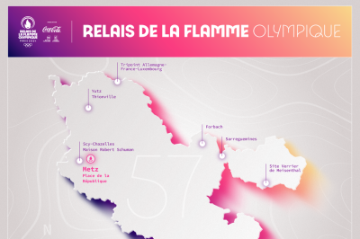 Parcours en Moselle de la flamme olympique 2024