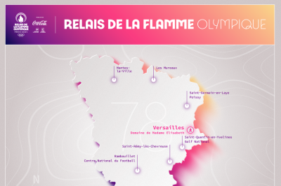 Parcours dans les Yvelines de la flamme olympique 2024