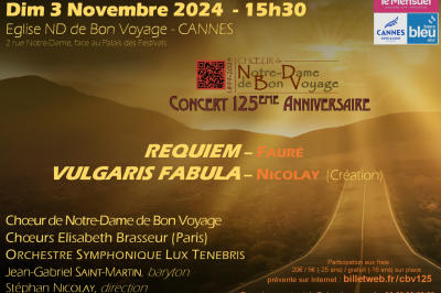 Concert 125me Anniversaire du Choeur ND de Bon Voyage de Cannes