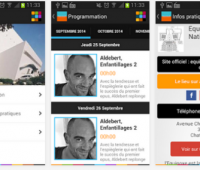 Le programme du Cratre sur mobile Android